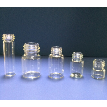 Clear Screwed Tubular Glass Vial for Pharma and Cosmetic Packing